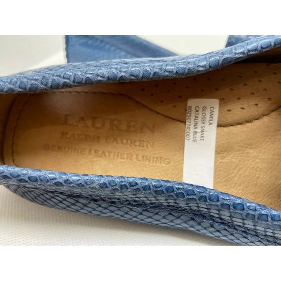 New Ralph Lauren glossy snake driving shoes size 6 - Picture 4 of 5